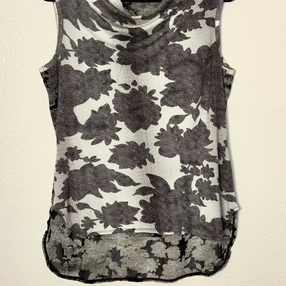 Cabi #3057 Tango Floral Drape Tank black,white,gray floral Woman's Size Medium - Picture 5 of 16